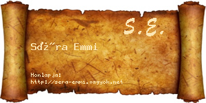 Séra Emmi névjegykártya